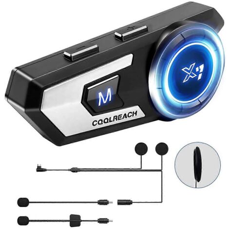 Écouteurs Bluetooth pour casque de moto avec micro souple/rigide