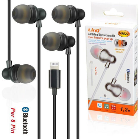 écouteurs Bluetooth Stéréo 1,2m Avec Microphone Mp3 Lightning V9522