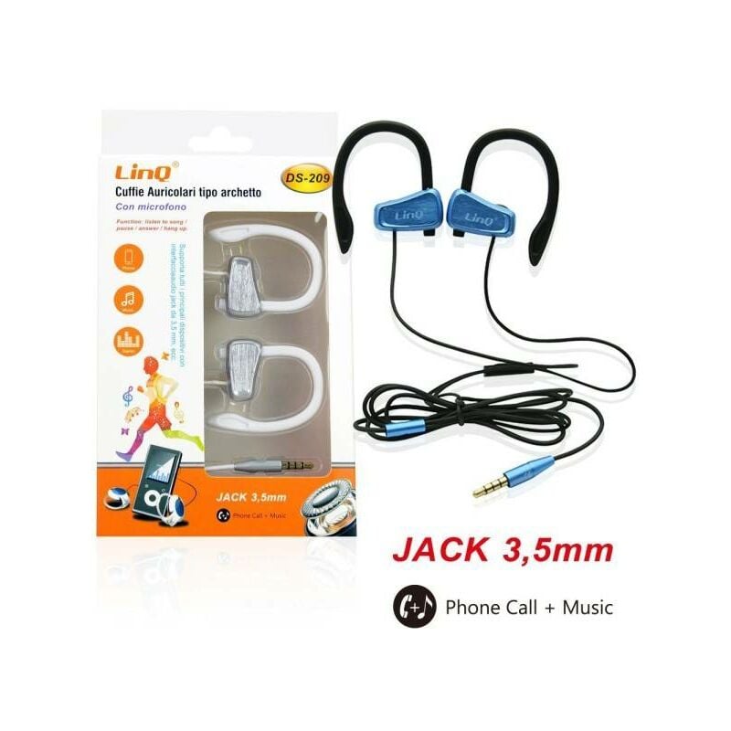 Ecouteurs Ds-209 Microphone Serre-tête Smartphone Mp3 Sport Cable Jack 3.5mm