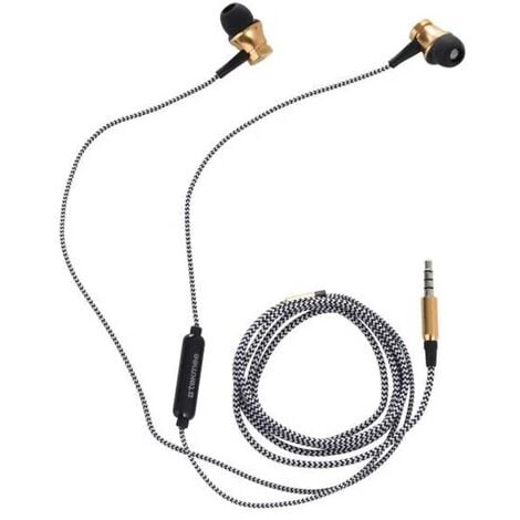 Adaptateur pour casque avec prises pour écouteur et microphone séparées -  Mini-Jack 3,5mm 1x (M) 2x (F) - Blanc