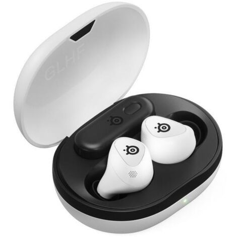 Ecouteurs intra auriculaires sans fil Bluetooth SteelSeries Arctis GameBuds avec réduction de bruit pour PS Blanc