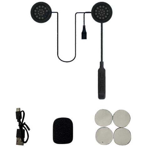 Écouteurs pour casque de moto Bluetooth 5.3 Type-C Un à deux