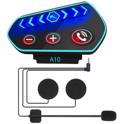 Écouteurs sans fil Bluetooth pour moto, intercom mains libres