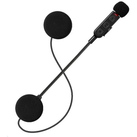 Écouteurs stéréo sans fil Bluetooth 5.3 pour casque de moto, noirs