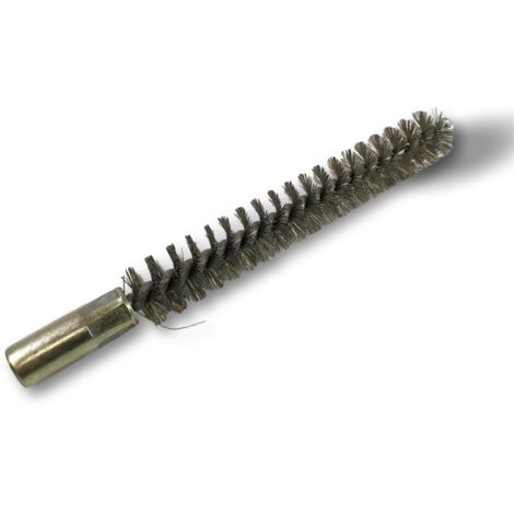 Ecouvillon INOX Condenseur  Lot de 10  Ø 12 mm  Raccord laiton taraudé M6 femelle  Torsade en acier galvanisé  Brosse nettoyage paroi tube alésage  Kibros 4TCI12x10