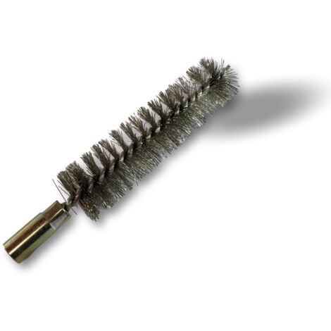 Ecouvillon INOX Condenseur  Lot de 10  Ø 20 mm  Raccord laiton taraudé M6 femelle  Torsade en acier galvanisé  Brosse nettoyage paroi tube alésage  Kibros 4TCI20x10