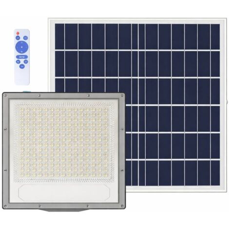 Ecova proiettore led solare con telecomando ip65 potenza 300w - confezione 1