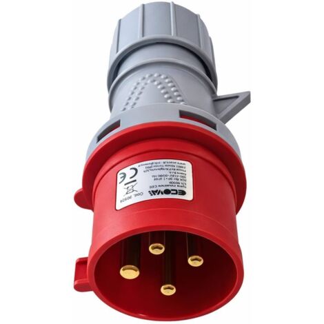 ecova spina industriale trifase 380–415v 3p+t ip44 robusta e conforme cee ampere 32 ampere - confezione 1