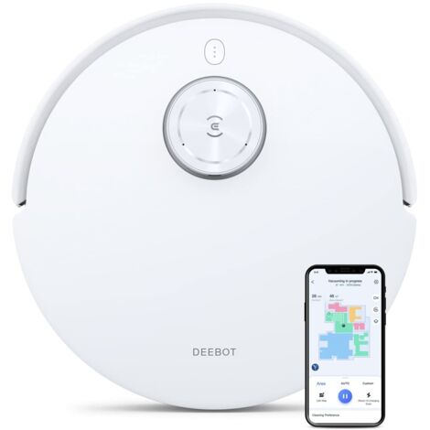 ECOVACS DEEBOT T10, aspirapolvere robot spazzole vibranti (OZMO 3.0), rilevamento degli ostacoli IA (AIVI 3.0), mappatura 3D, assistente vocale YIKO, Pavimenti duri e tappeti, zerbini