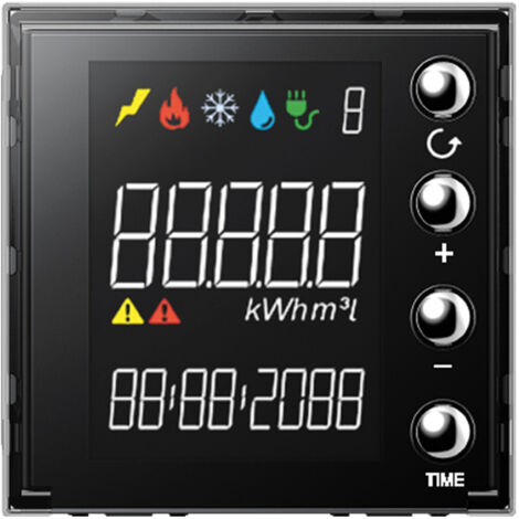 Écran 1.6'' afficheur de consommation électrique d'un circuit sans support ni plaque MyHome BUS AXOLUTE BTICINO H4710