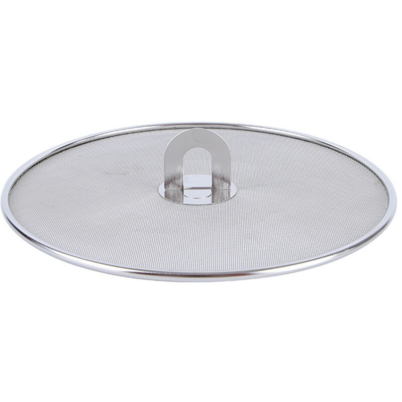 ÉCran Anti éClaboussures En Acier Inoxydable Pour Cuisine, 21cm Couvercle Anti Eclaboussure Grille Anti Éclaboussures Poêle en Acier Inoxydable