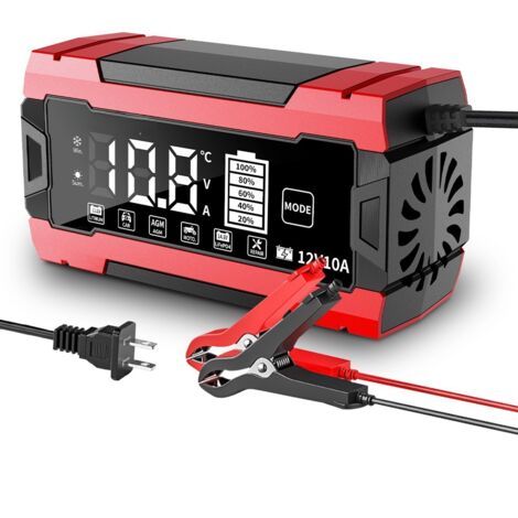 Écran blanc rougeChargeur de batterie lithium-fer-phosphate 14,6 V 10 A  chargeur de batterie lithium ternaire 12,6 V 10 A  chargeur de batterie au plomb-acide