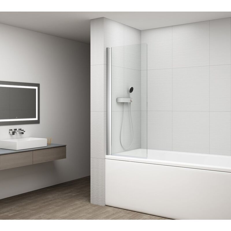 Cran de bain pivotant rota 650mm, verre clair