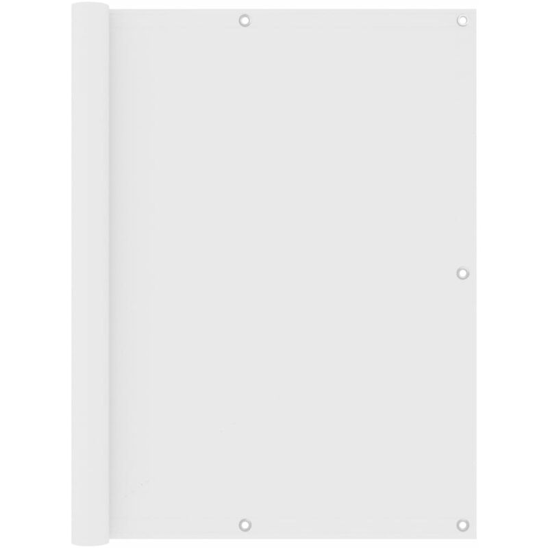 Helloshop26 - cran de balcon 120 x 500 cm tissu oxford blanc