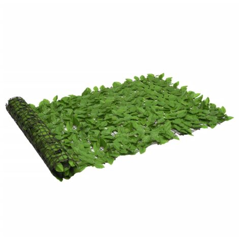 Écran de balcon avec feuilles vert 200x100