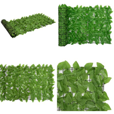 Écran de balcon avec feuilles vert 200x75 cm - Écran De Balcon - Brise Vue - Intimité Balcon - Décoration Extérieure - Protection Solaire - Home & Living