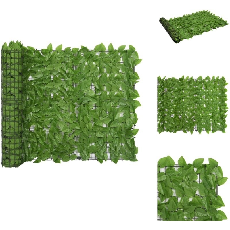 Cran de balcon avec feuilles vert 400x100 cm - Écran De Balcon - Brise Vue - Intimité - Décoration Extérieure - Parasol
