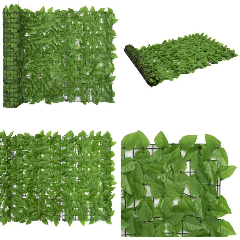 Vidaxl - cran de balcon avec feuilles vert 500x100 cm - Écran De Balcon - Brise Vue - Intimité Balcon - Décoration Extérieure - Parasol - Home &