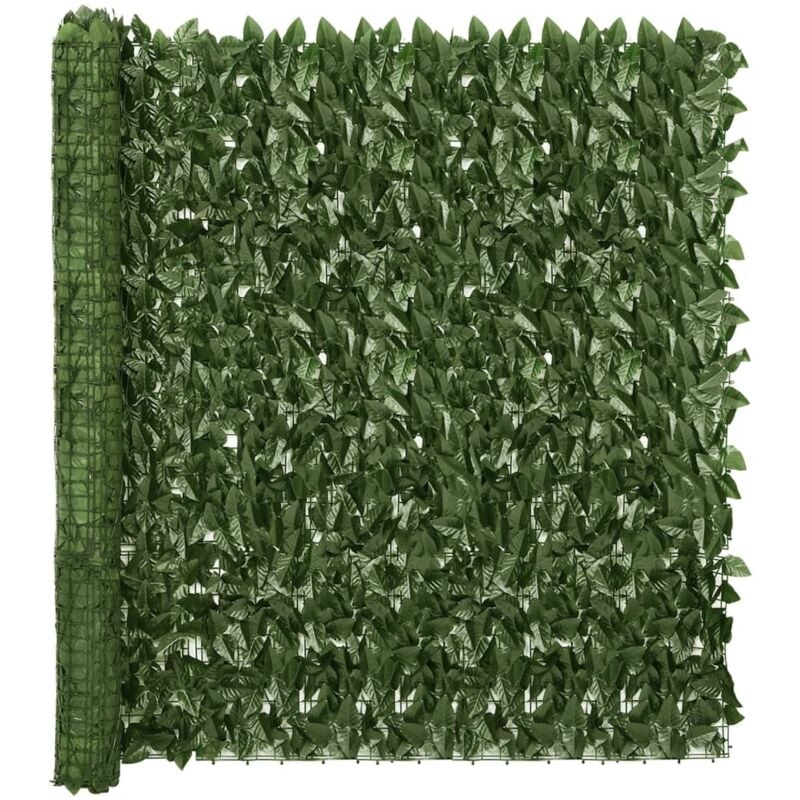Vidaxl - cran de balcon avec feuilles vert foncé 400x150 cm