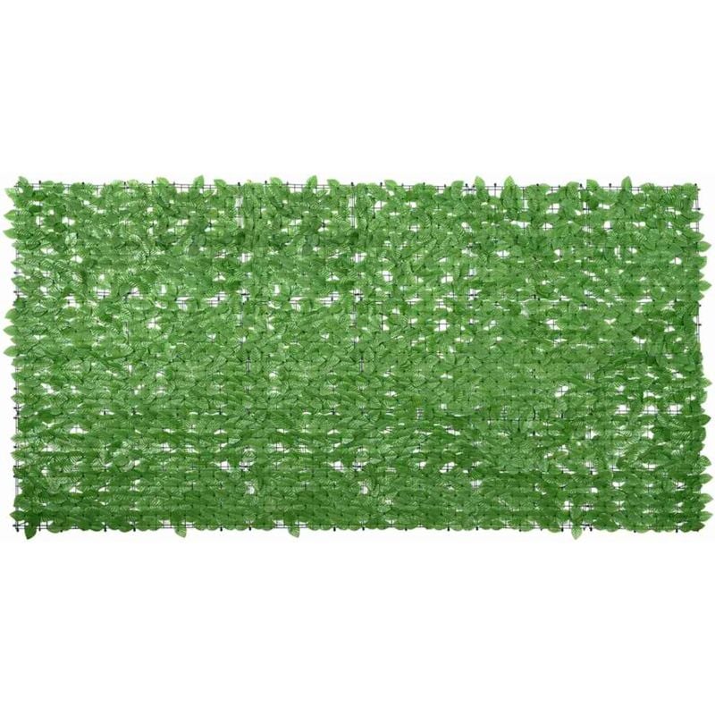 Écran de balcon avec feuilles vert 300x150 cm