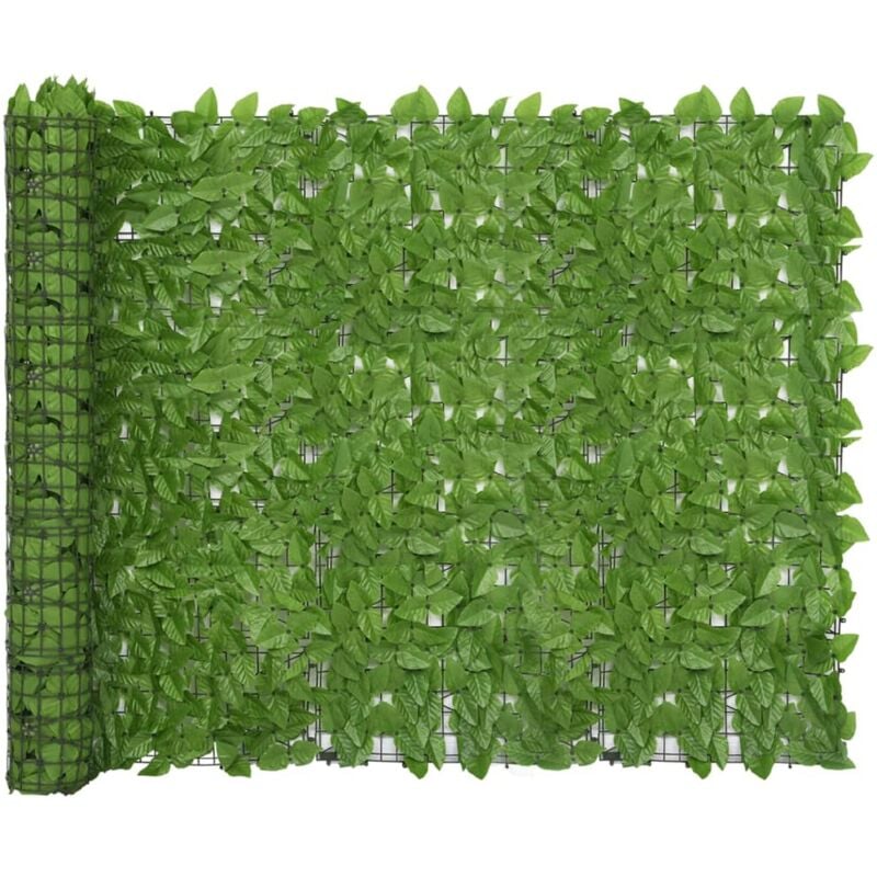 Écran de balcon avec feuilles vert 600x150 cm vidaXL