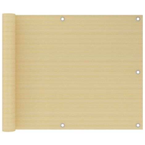 Écran de balcon Beige 75x300 cm PEHD