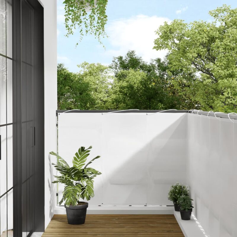 Avimac - cran de balcon blanc 120x1000 cm 100% polyester oxford