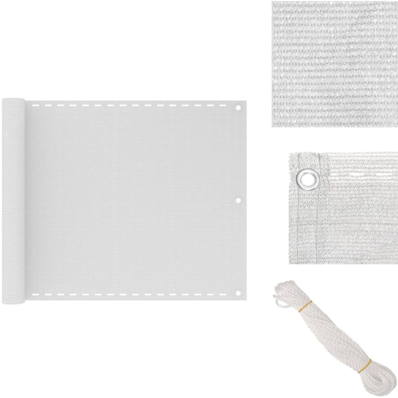 Vidaxl - cran de balcon Blanc 75x300 cm pehd - Écran De Balcon - Parasol - Voile D'ombrage - Vie Extérieure - Intimité Balcon
