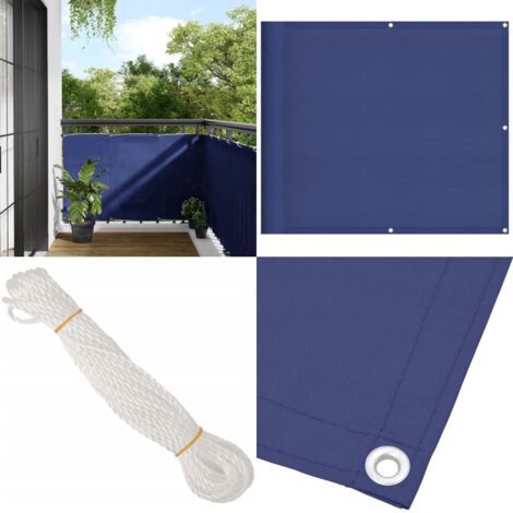 Écran de balcon bleu 90x1000 cm 100% polyester oxford - Paravent de balcon - Protection de balcon