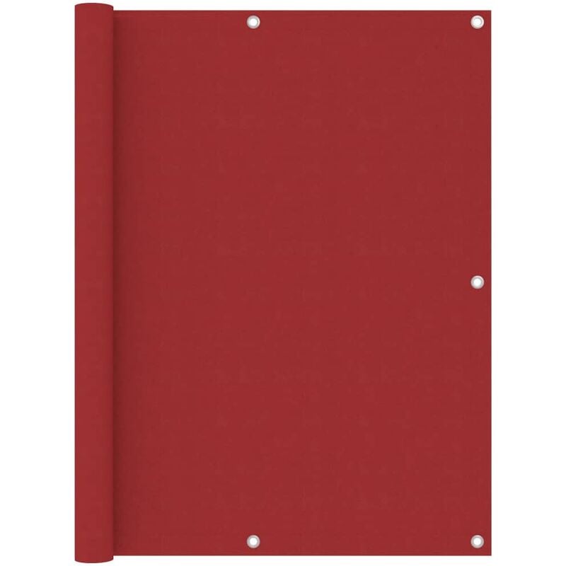 Cran de balcon brise pare vue protection confidentialité 120 x 300 cm tissu oxford rouge - Or