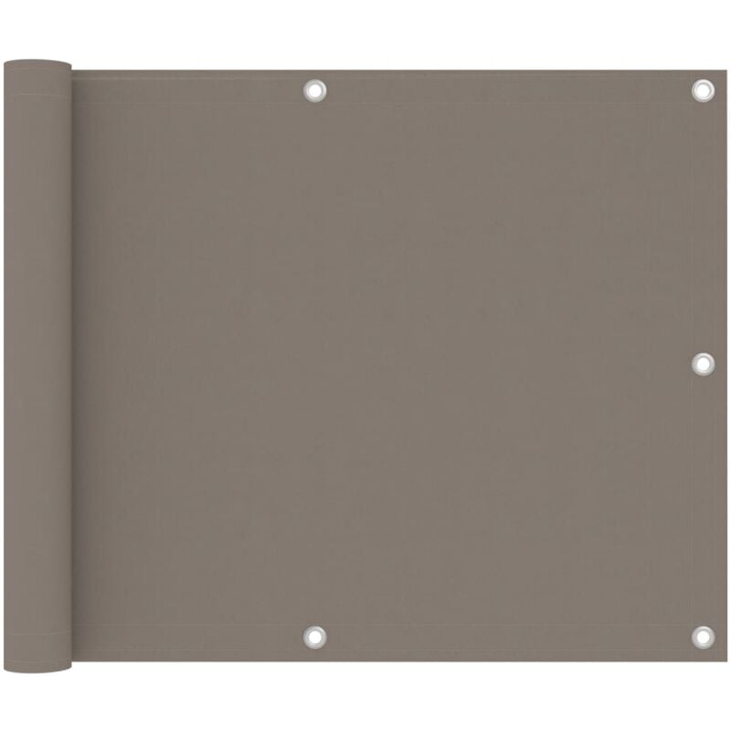 Écran de balcon brise pare vue protection confidentialité 75 x 400 cm tissu oxford taupe