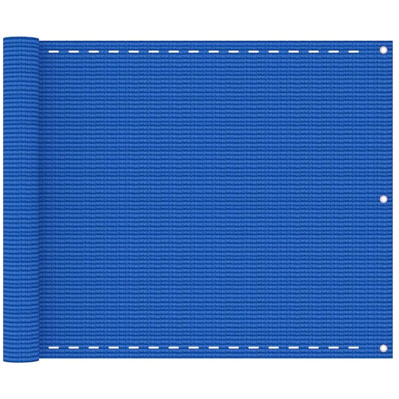 Helloshop26 - cran de balcon brise pare vue protection confidentialité 75 x 500 cm pehd bleu - Bleu