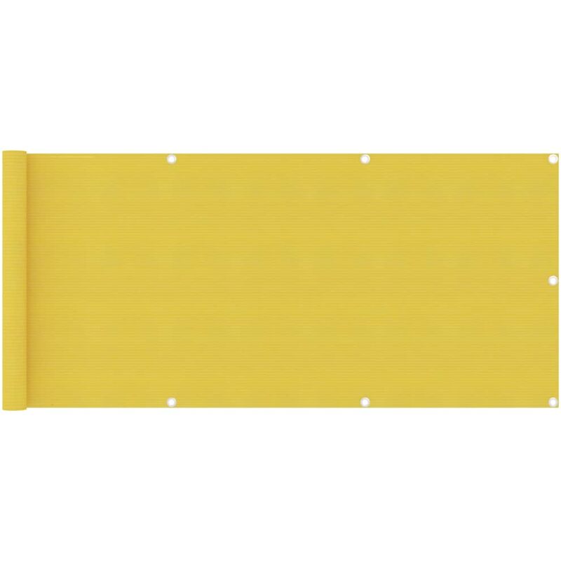 Cran de balcon brise pare vue protection confidentialité 75 x 500 cm pehd jaune - Jaune