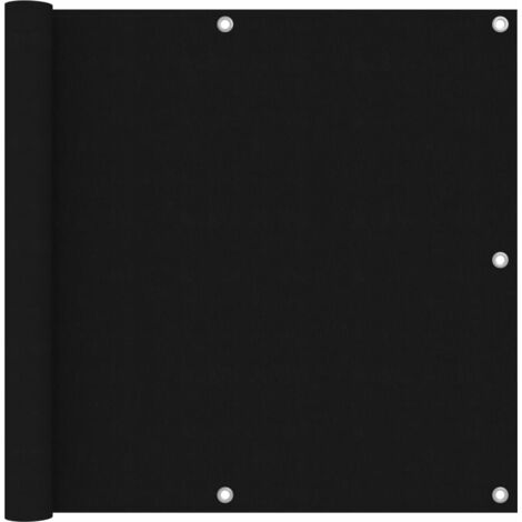 Écran de balcon brise pare vue protection confidentialité 90 x 300 cm tissu oxford noir