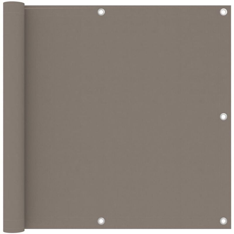 Helloshop26 - cran de balcon brise pare vue protection confidentialité 90 x 400 cm tissu oxford taupe
