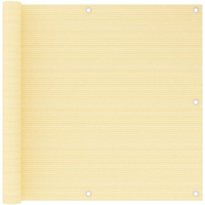 Écran de balcon brise pare vue protection confidentialité 90 x 500 cm PEHD beige