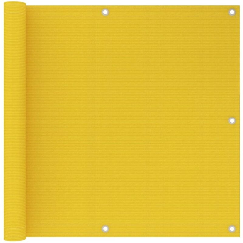 Helloshop26 - cran de balcon brise pare vue protection confidentialité 90 x 500 cm pehd jaune