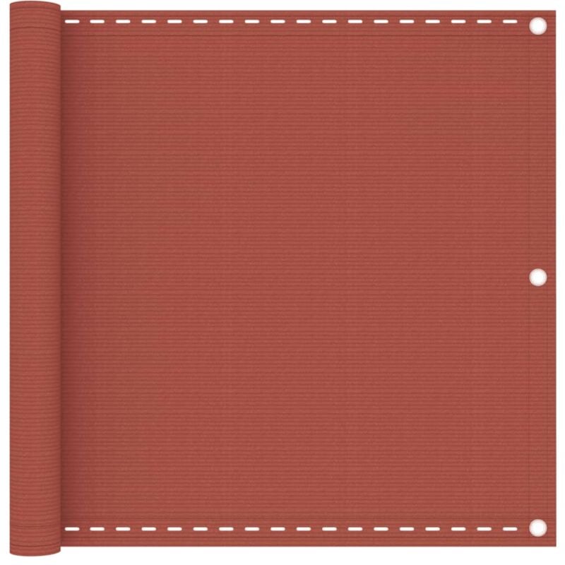Helloshop26 - cran de balcon brise pare vue protection confidentialité 90 x 600 cm pehd terre cuite