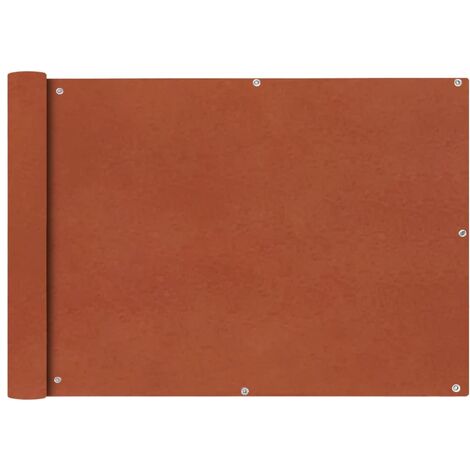 Écran de balcon brise pare vue protection confidentialité en tissu oxford 75 x 400 cm ocre marron - Marron