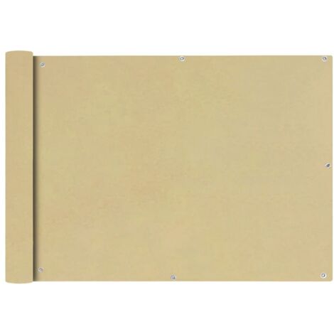 Écran de balcon brise pare vue protection confidentialité en tissu oxford 75 x 600 cm beige - Beige