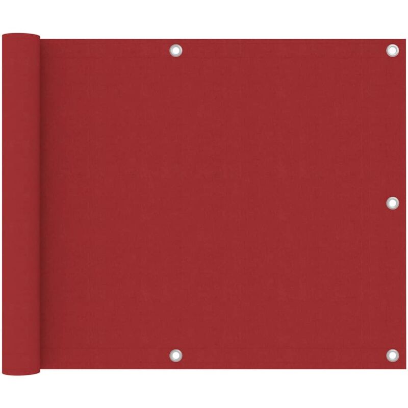 Écran de balcon brise pare vue protection confidentialité rouge 75 x 400 cm tissu oxford