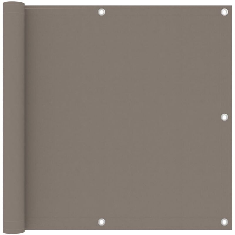 Helloshop26 - cran de balcon brise pare vue protection confidentialité taupe 90 x 600 cm tissu oxford