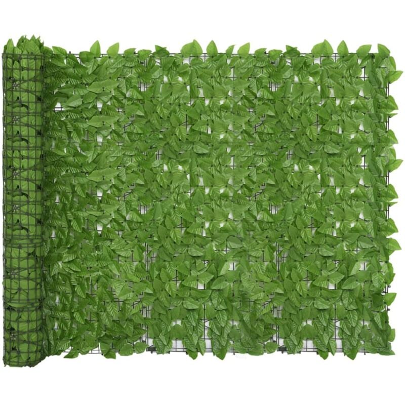 Maison du'Monde - Écran de balcon avec feuilles vert 600x150 cm