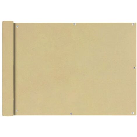 Écran de balcon， Brise vue Pour Balcon en tissu Oxford 75x400 cm Beige GHJ75868 BonneVie