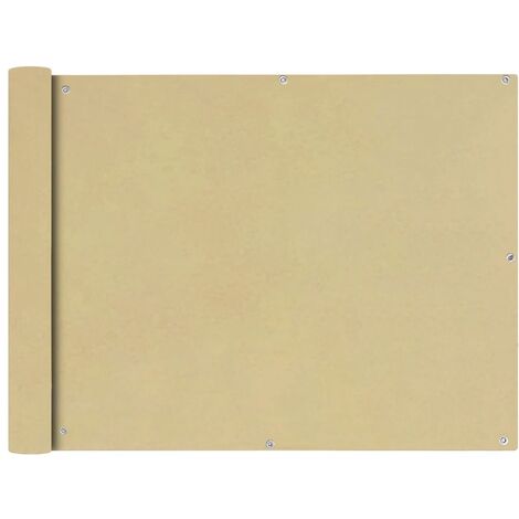 Écran de balcon， Brise vue Pour Balcon en tissu Oxford 90x600 cm Beige GHJ60799 BonneVie