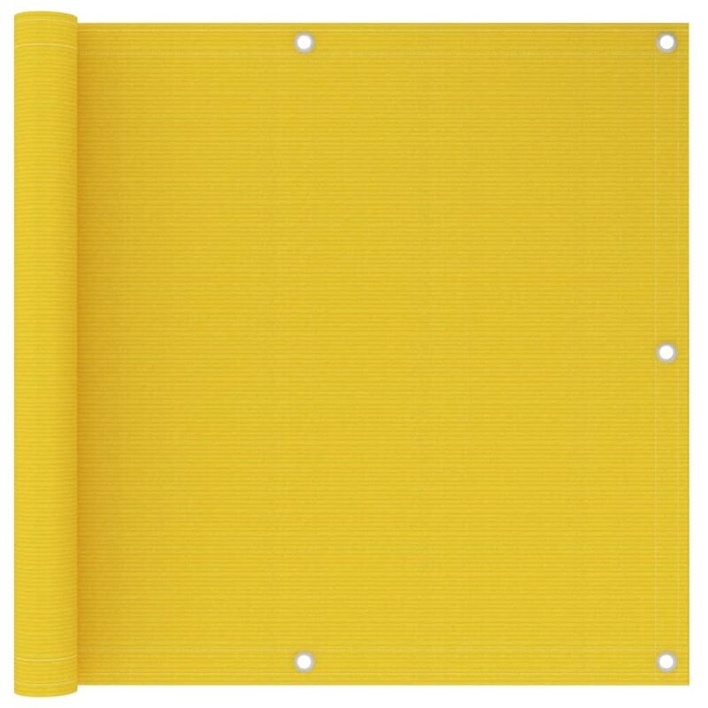 Écran de balcon Jaune 90x600 cm PEHD