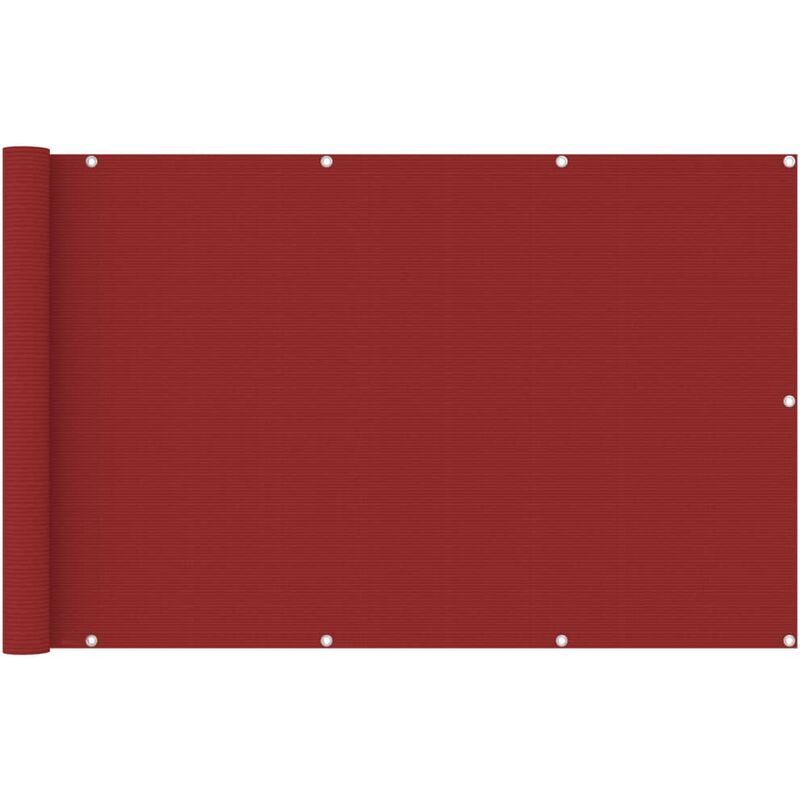 Vidaxl - cran de balcon Rouge 120x600 cm pehd