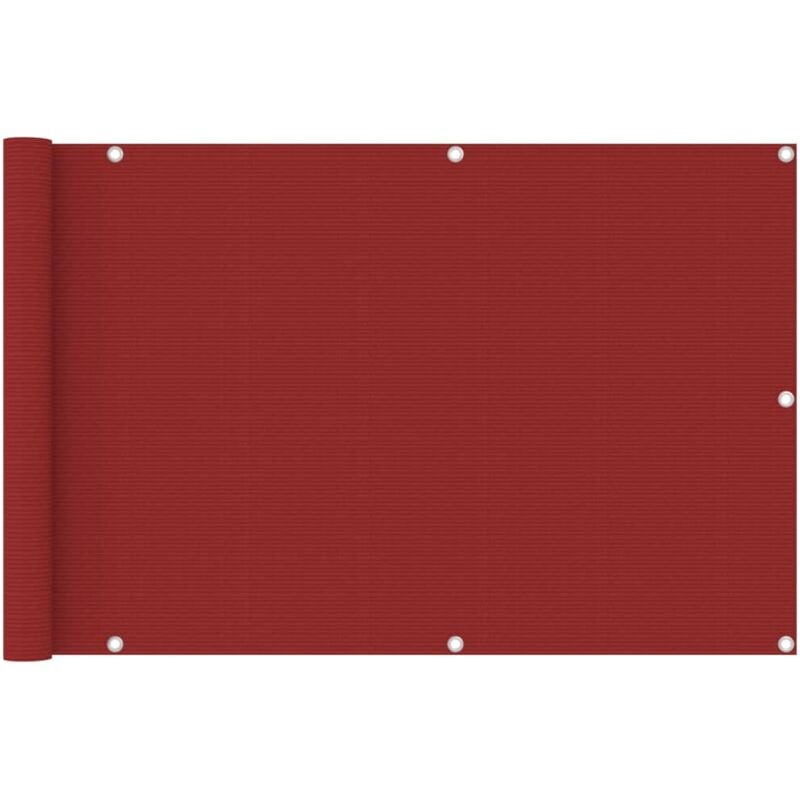 Vidaxl - cran de balcon Rouge 90x400 cm pehd
