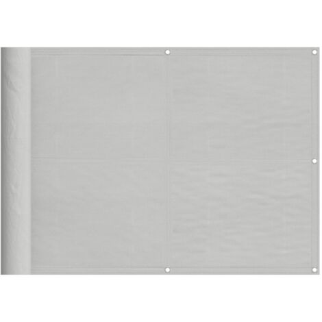Écran de balcon gris clair 75x500 100% polyester oxford
