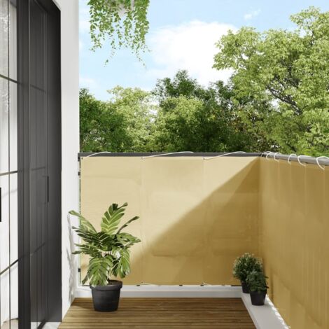 Écran de balcon-Paravents de balcon-Protection latérale de balco sable 120x800 cm 100% polyester oxford 708121